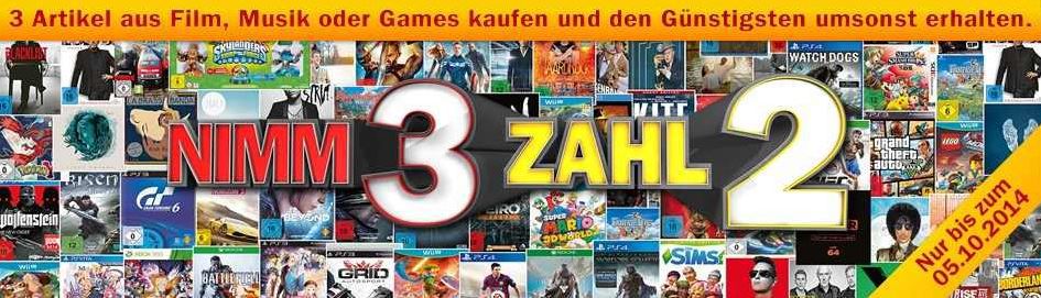 NIMM 3 ZAHL 2 Aktion für Filme, Musik oder Games bei Media Markt + Update! NIMM 3 ZAHL 2 Aktion für Filme, Musik oder Games bei Media Markt + Update!