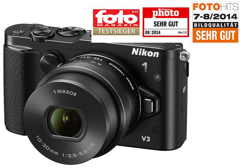 Nikon 1 V3 - 18 MP Systemkamera im Kit inkl. 10-30mm Objektiv statt 789€ für 699€ Nikon 1 V3 18 MP Systemkamera im Kit inkl. 10 30mm Objektiv statt 789€ für 699€