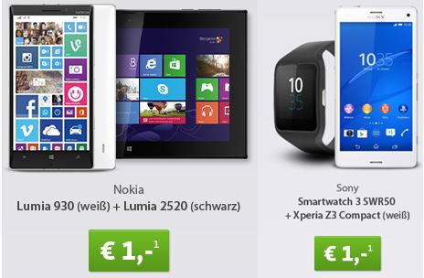 Vodafone Smart XL All Net Flat + Top Smartphone & Tablet z.B. Lumia 930 + Lumia 2520 für 39,99€ montl. Vodafone Smart XL All Net Flat + Top Smartphone & Tablet z.B. Lumia 930 + Lumia 2520 für 39,99€ montl.