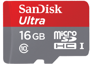 SANDISK microSDHC   16 GB Speicherkarte Class 10 für 7,99€