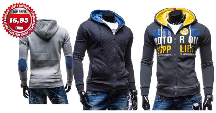 BOLF Alex und Hegde - Sweatjacken oder Hoodies für je 16,95€ BOLF Alex und Hegde Sweatjacken oder Hoodies für je 16,95€