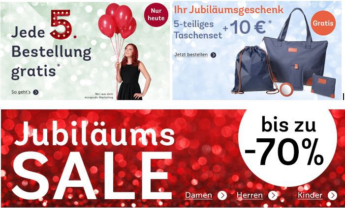 MIRAPODO 70% Sale + 10€ Gutscheincode mit Tasche + jede 5te Bestellung Gratis - Update MIRAPODO 70% Sale + 10€ Gutscheincode mit Tasche + jede 5te Bestellung Gratis Update