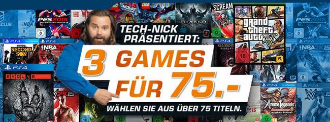 3 Games für 75€ bei Amazon und Saturn - über 75 Spiele verfügbar 3 Games für 75€ bei Amazon und Saturn über 75 Spiele verfügbar
