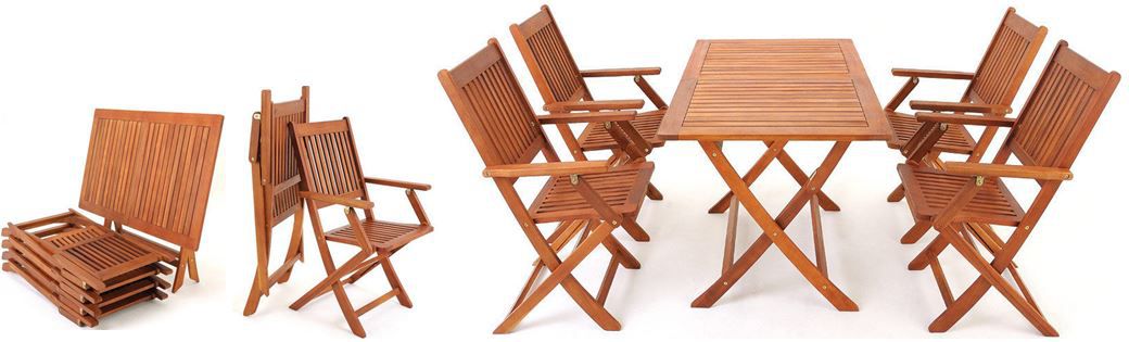 Sydney Garten Sitzgruppe Akazienholz Tisch Mit 4 Stühlen Für 119