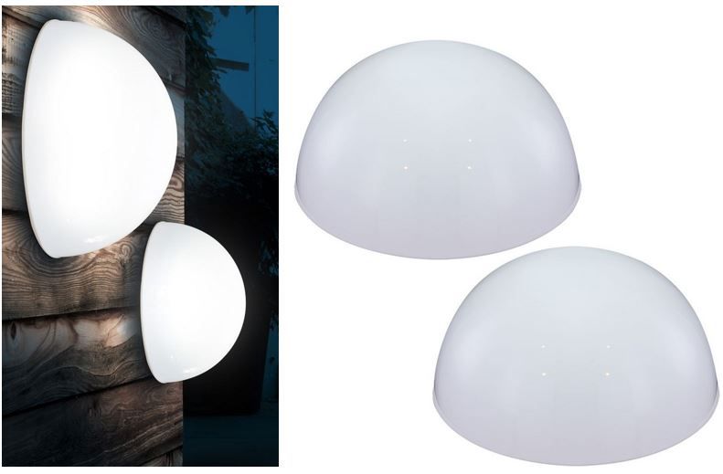 Led solar lampe halbkugelform in größen als er set für je u ac