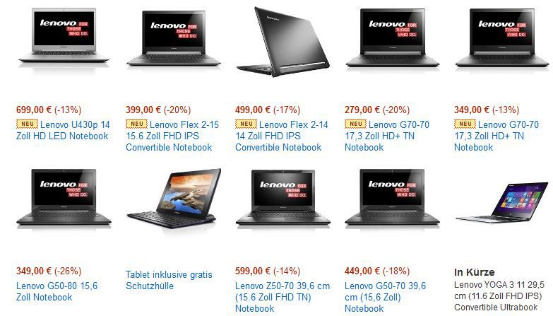 Lenovo Notebook Angebot