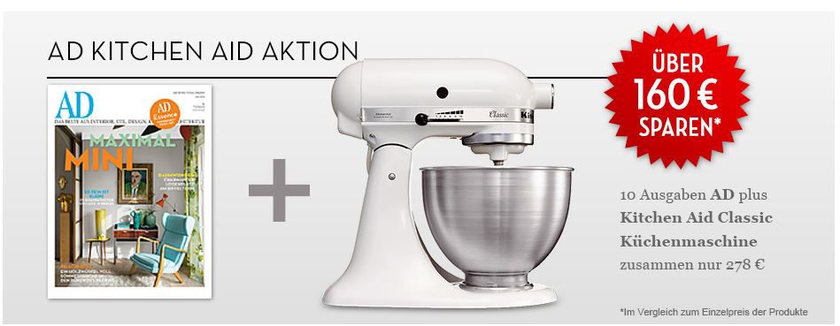 TOP! Jahresabo AD + KitchenAid Classic statt 438€ für nur 278€ - Update TOP! Jahresabo AD + KitchenAid Classic statt 438€ für nur 278€ Update