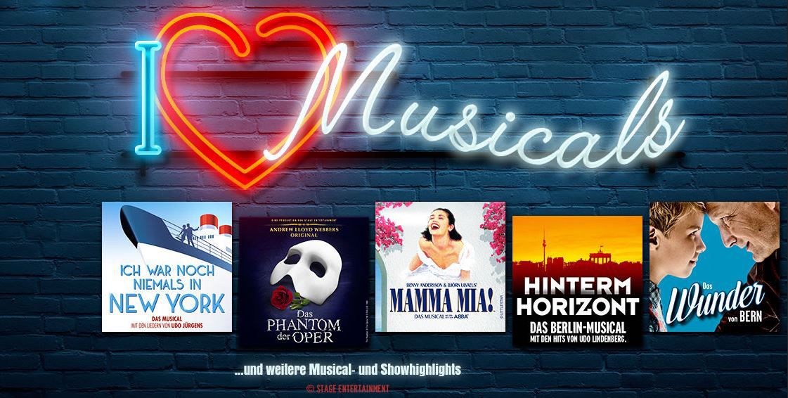 Stage Musicals Tickets in Berlin, Hamburg, Stuttgart und Oberhausen inkl. Hotel Übernachtung ab 99€ Stage Musicals Tickets in Berlin, Hamburg, Stuttgart und Oberhausen inkl. Hotel Übernachtung ab 99€