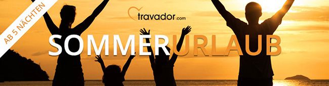 20€ Rabatt bei Travador ab Sommerurlaubs-Buchungen mit mind. 5 Übernachtungen 20€ Rabatt bei Travador ab Sommerurlaubs Buchungen mit mind. 5 Übernachtungen