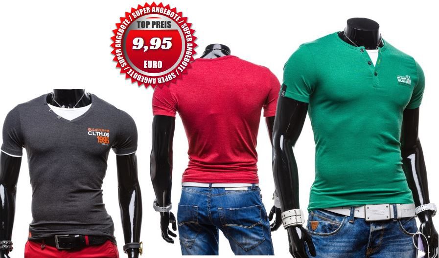GLO-STORY - Sommer Old School Herren T-Shirts, mit Rund - oder V Ausschnitt für je 9,95€ GLO STORY Sommer Old School Herren T Shirts, mit Rund oder V Ausschnitt für je 9,95€