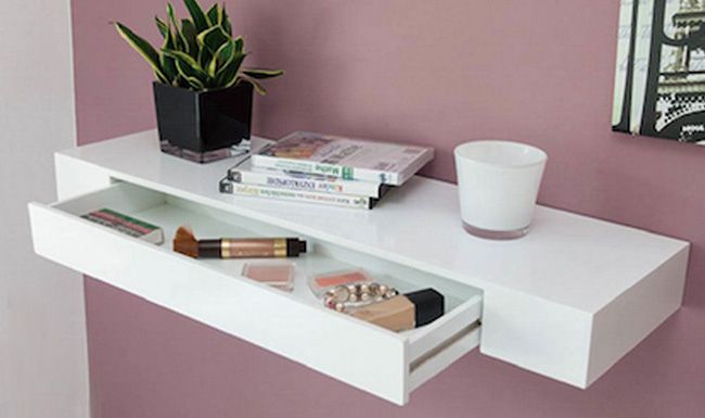 s`home Bella Regal mit Schublade in Weiß-Hochglanz für 24,99€ s`home Bella Regal mit Schublade in Weiß-Hochglanz für 24,99€