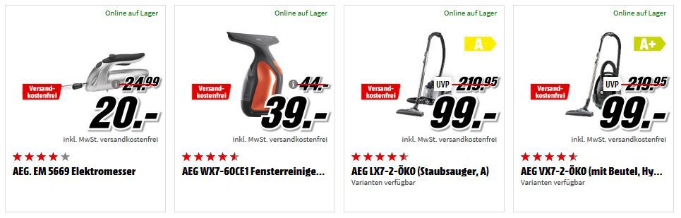 Media Markt Haushalts Mega Marken Sparen: günstige Artikel von AEG, Beurer, Sage und Sodastream