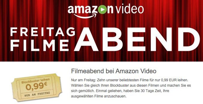 Ausgewählte Filme in HD für 0,99€ bei Amazon ausleihen   z.B. Spider Man: Homecoming