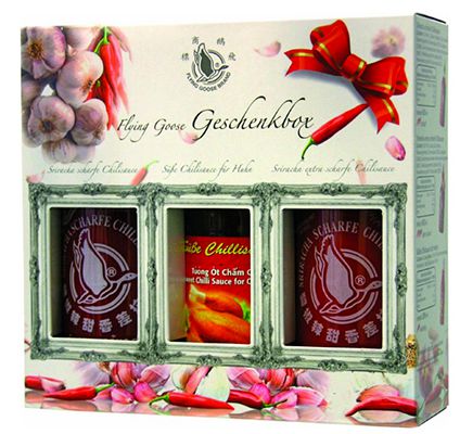 Vorbei! Flying Goose Sriracha Chillisauce Geschenkbox ab 7,99€ (statt 12€)