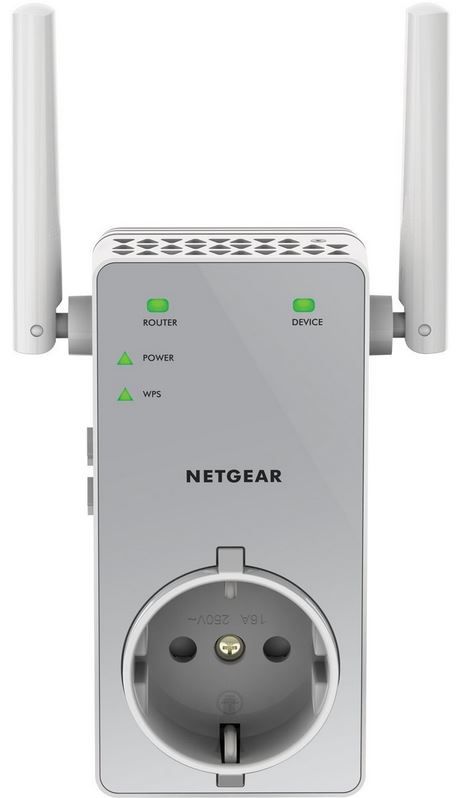 Netgear EX3800 100PES   AC750 WLAN Range Extender mit Steckdose für 29,90€ (statt 42€)