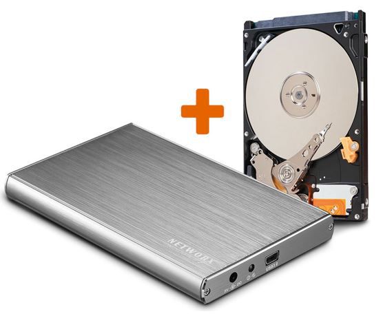 500 GB externe (2,5) Festplatte im Networx Aluminiumgehäuse für 29,99€