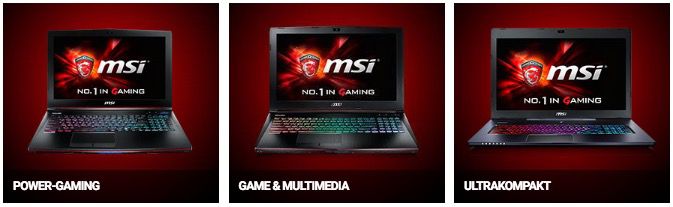 10% Rabatt auf MSI Gaming Notebooks