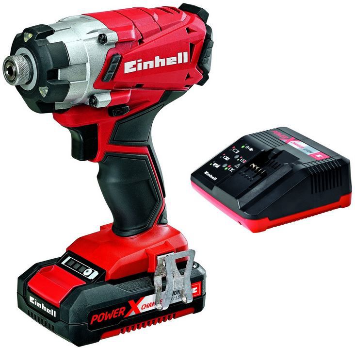 Einhell TE CI 18 Li   Akku Schlagschrauber Kit mit 1 x 1,5 Ah Akku, Ladegerät, Koffer für 59,99€ (statt 70€)