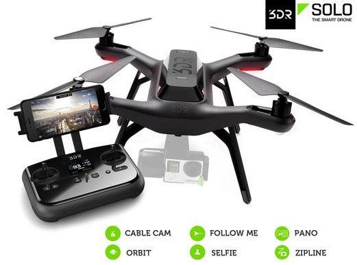 3DR Solo Smart Aerial Drohne für 305,90€ (statt 469€)