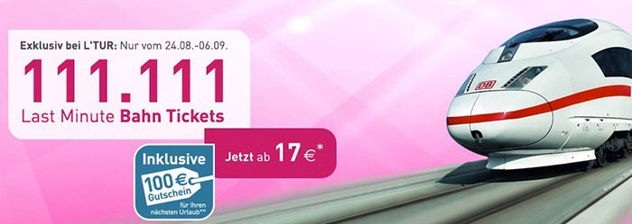 Last Minute De Bahn Tickets Ab 19 Bei L Tur Eu Lander Ab 39