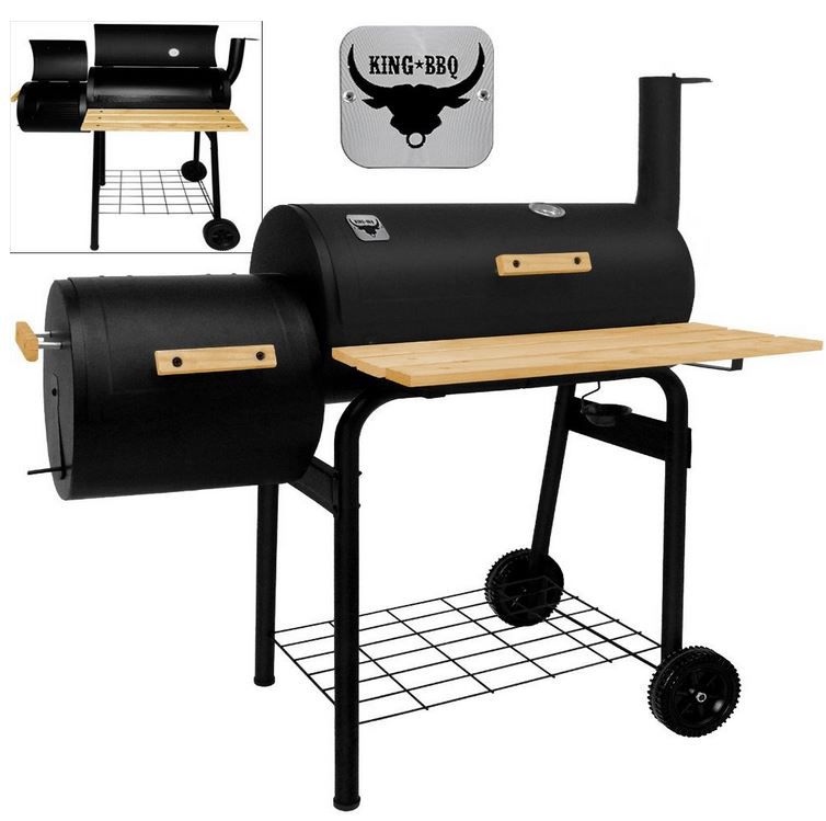 BBQ Grill King   Smoker Holzkohle Grillwagen für 71,95€ (statt 75€)   eBay Plus nur 64,76€