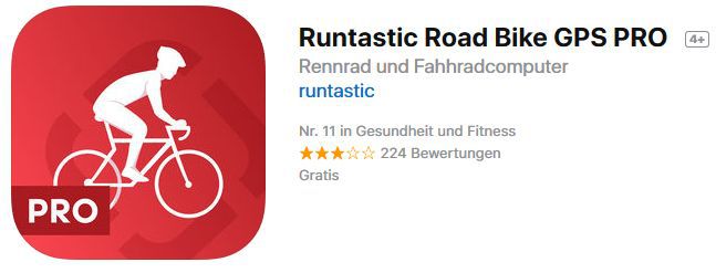 Runtastic Road Bike PRO (iOS) gratis statt 4,99€