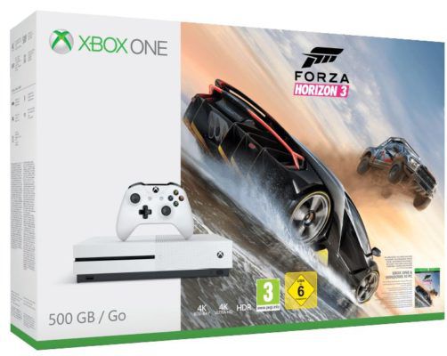 Xbox One S 500 GB + Forza Horizon 3 (DLC) + Forza Motorsport 6 + 2. Controller für 265,94€