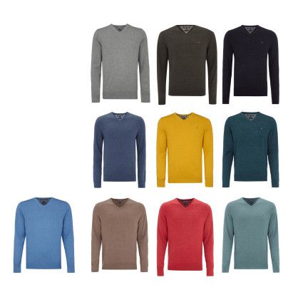 Tommy Hilfiger Herren Pullover mit V Neck in Gelb für 39,95€