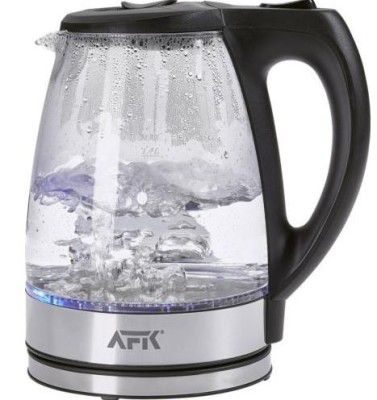 AFK GWK2200.1C   1,7l LED Glas Wasserkocher für 14,99€