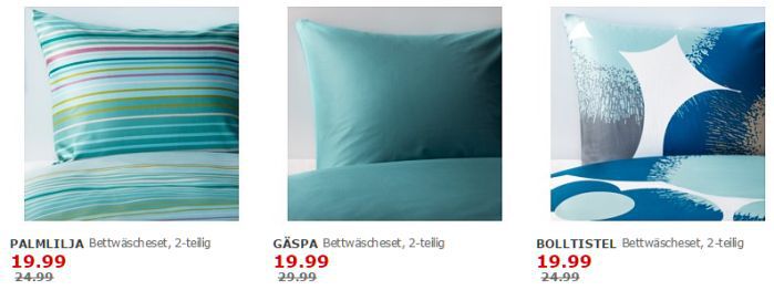 IKEA: Knapp 60 Bettwäschen um bis zu 50% reduziert