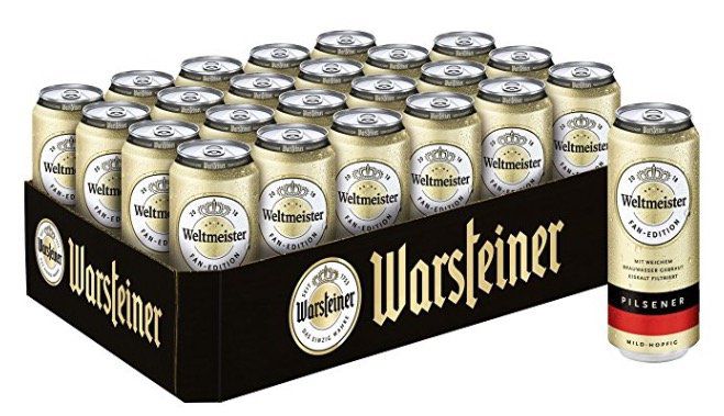 Warsteiner Premium Pilsener im limitiertem Weltmeister Design (24 x 0.5 l) ab 14,16€