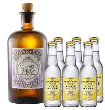 Monkey 47 Gin (500ml) + 6 x Fever Tree Indian Tonic Water für 32,90€ (statt 45€)