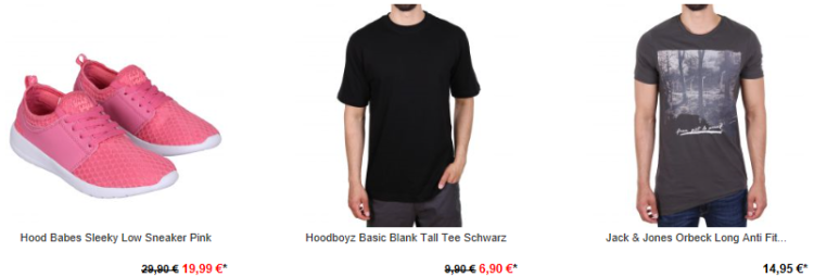 Hoodboyz Ausverkauf mit 50% Rabatt auf Alles    auch adidas, Jack & Jones, ONeill uvm. inkl. Sale