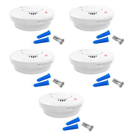 5er Set Feuer  und Rauchmelder mit 85dB für 17,99€ (statt 29€)