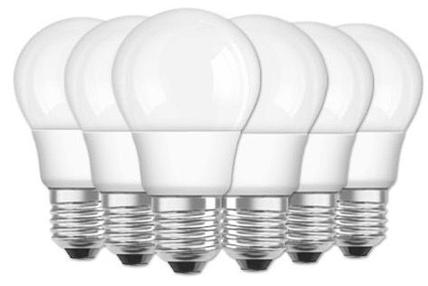 6er Pack Osram LED STAR A40 MATT E27 5W für 13,99€ (statt 23€)