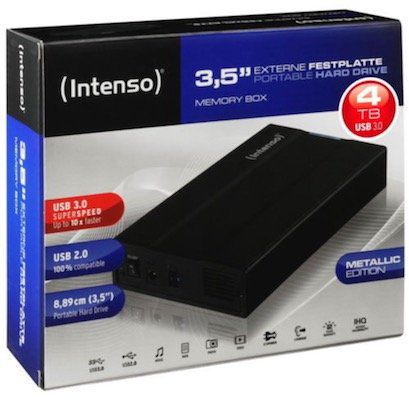 INTENSO Memory Box   4 TB ext. Festplatte 3.5 Zoll für 99,90€