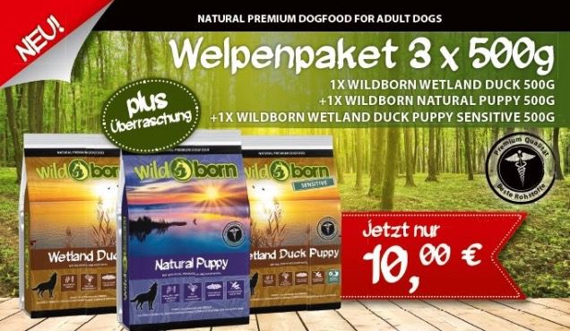 3kg Wildborn Hunde Trockenfutter für 10€ + ggf. Versandkosten