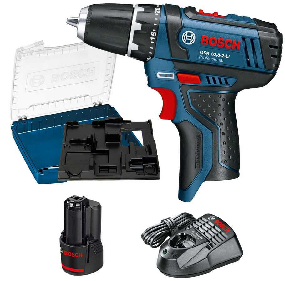 BOSCH GSR 10,8-2-LI Professional Akku Bohrer Set für 69,95€ BOSCH GSR 10,8 2 LI Professional Akku Bohrer Set für 69,95€