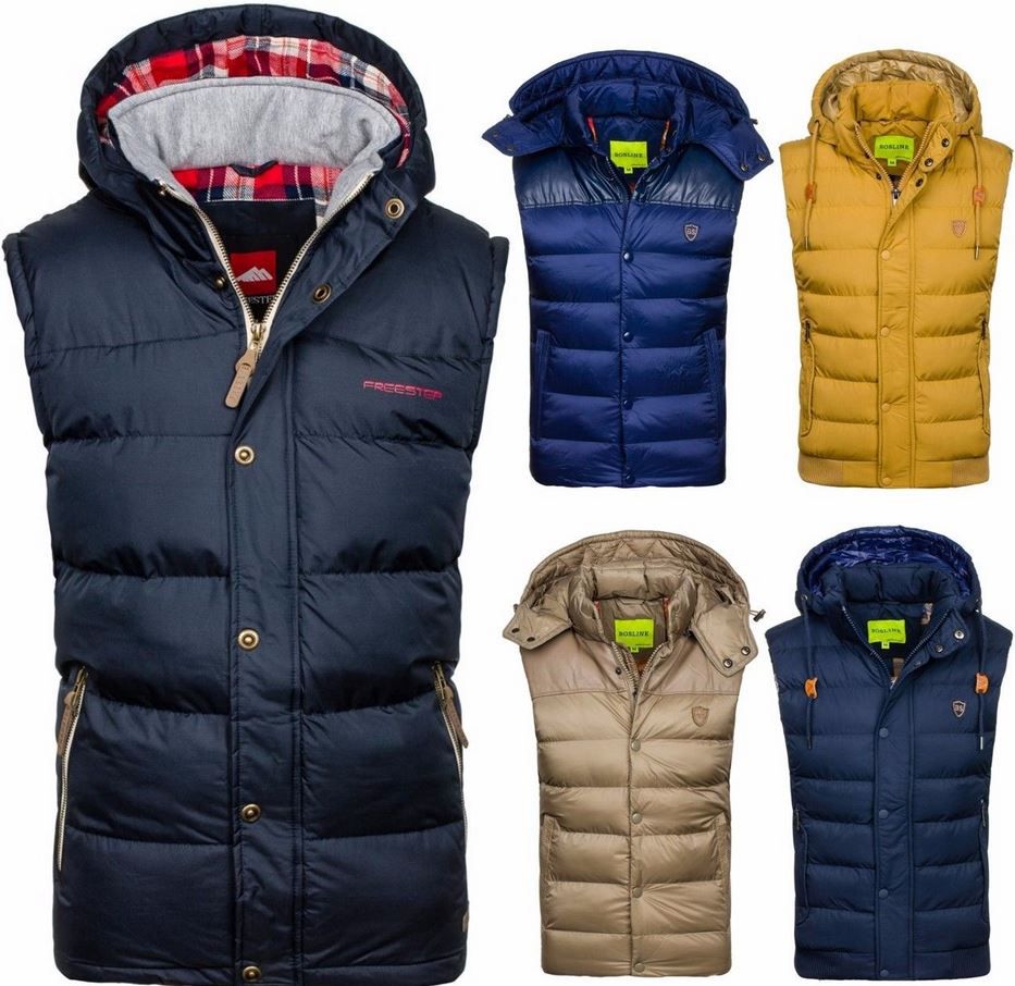 BOLF - Herren Steppweste mit Kapuze für 22,95€ BOLF Herren Steppweste mit Kapuze für 22,95€