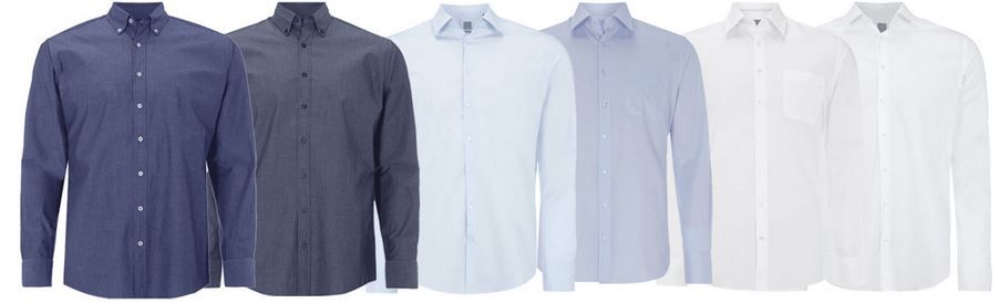 Montego Herren Hemden Modern und Slim Fit für je 12,95€