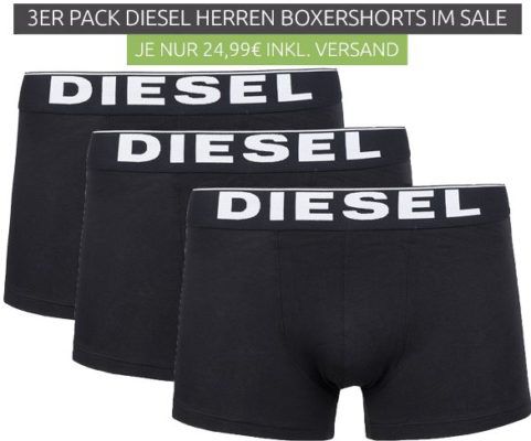 3er Pack Diesel Boxershorts für je 24,99€