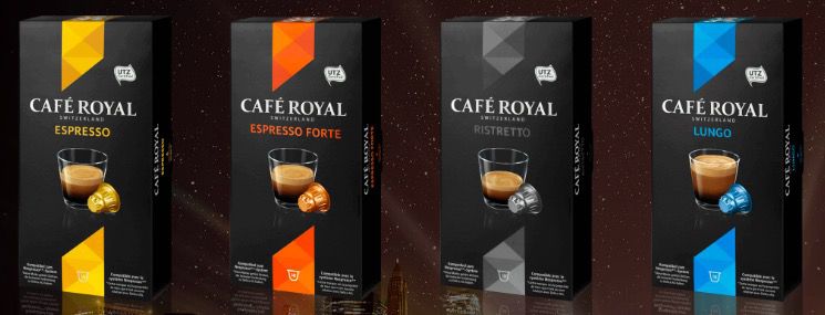 Café Royal   Kaffeekapseln oder Pads bei vente privee   z.B. 100 Espresso Forte Kapseln ab 17,99€