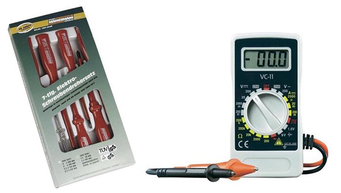 Hand Multimeter + VDE Schraubendreher Satz 7 teilig für 11€ (statt 21€)