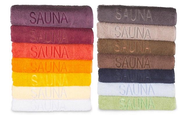 Saunatücher 70x200cm in 13 Farben für je 9,99€