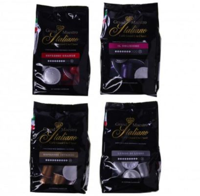 Grand Maestro Italiano   100 Kapseln für Nespresso 4 Sorten für 19,99€