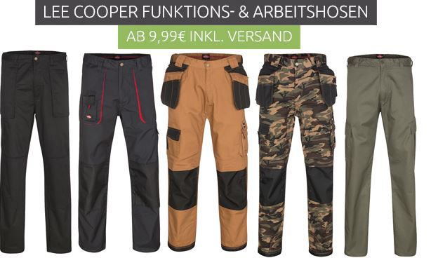 Lee Cooper Funktions  & Arbeitshosen für 9,99€