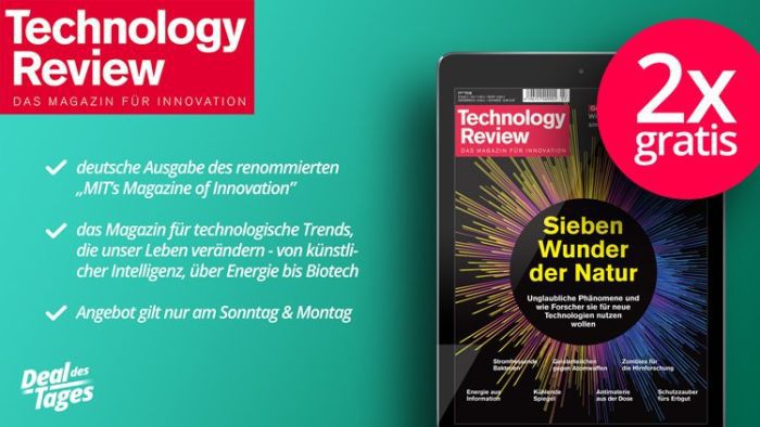 2 Ausgaben Technology Reviews (digital) gratis   Kündigung notwendig