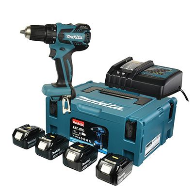 Makita DDF459RF4J   Akku Bohrschrauber 18V mit 4 Akkus 3Ah für 263€ (statt 361€)