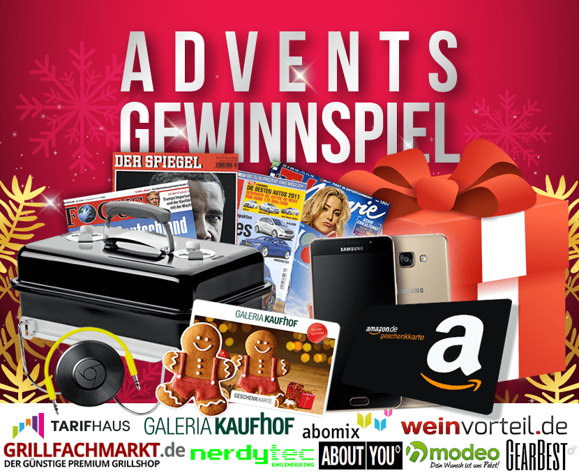 Info - 3. Advents-Gewinnspiel mit coolen Preisen Info 3. Advents Gewinnspiel mit coolen Preisen