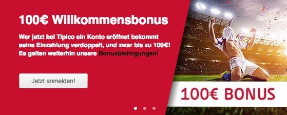 Tipico: 10€ einzahlen und insgesamt für 35€ wetten dank Einzahlbonus für alle Neukunden (BuLi Start heute)